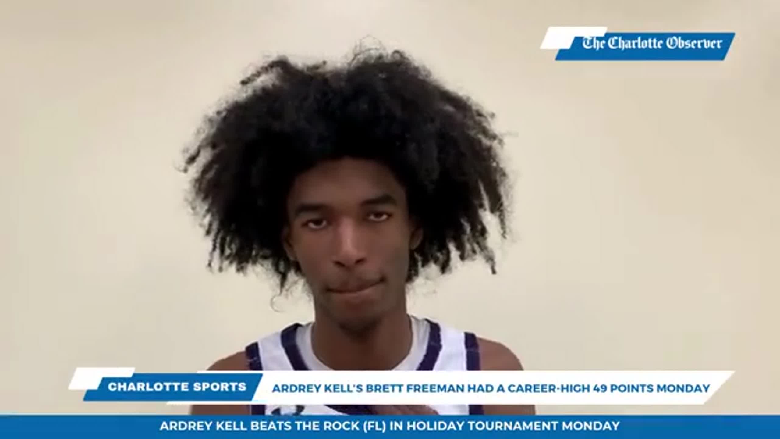 WATCH: Ardrey Kell star Brett Freeman talks 49-point night (Video ...