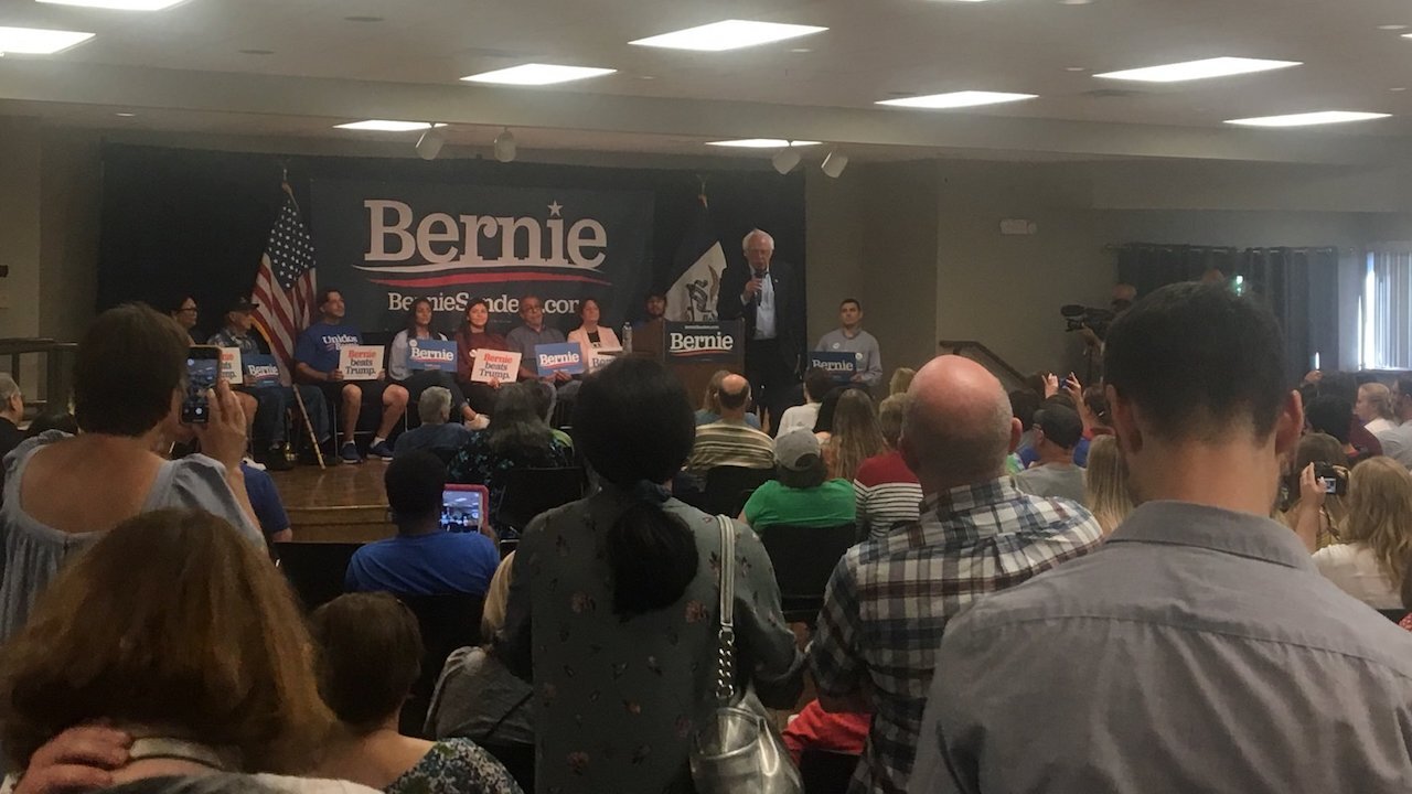 Bernie Sanders leaves Iowa town hall event