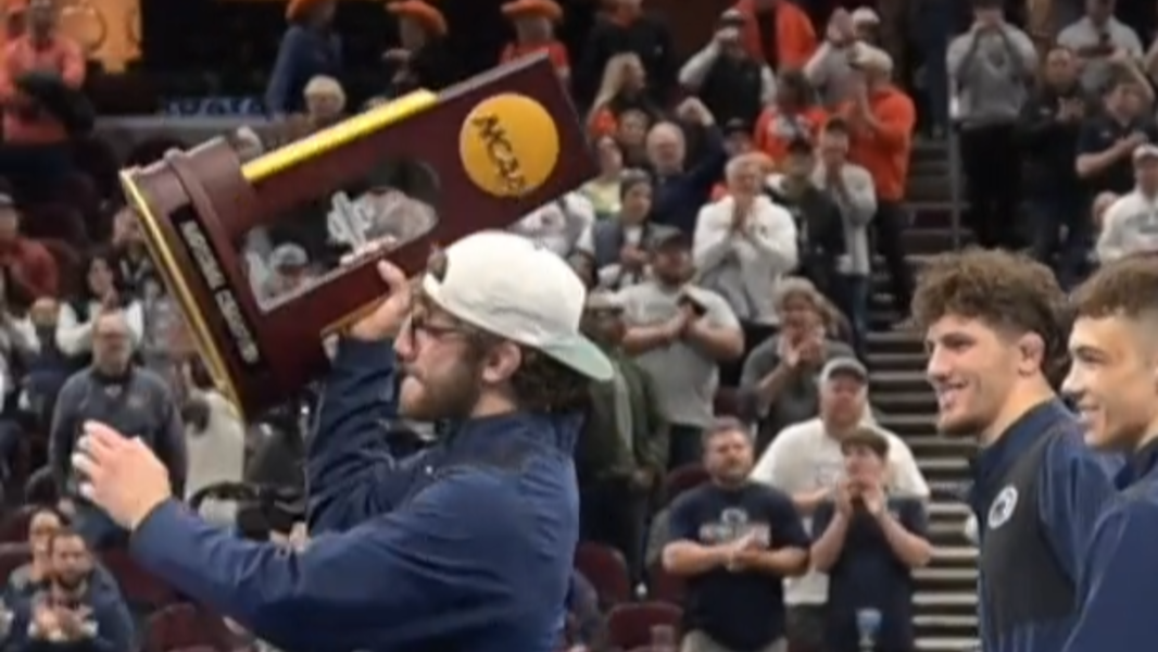 Penn State wrestlers celebrate NCAA team title