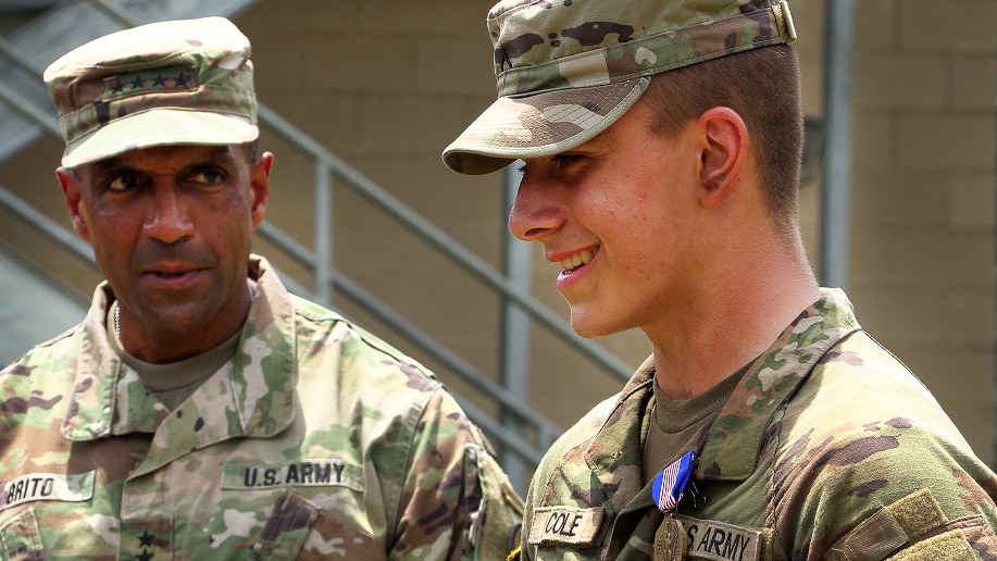 Video: Fort Moore Army soldier awarded medal for heroism