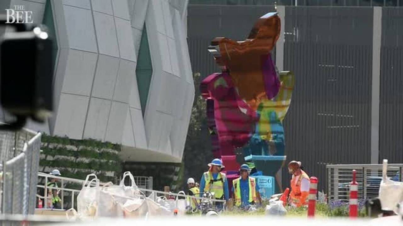 Now starring in Sacramento’s new downtown: Piglet on a pedestal