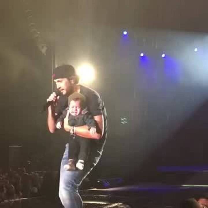 Luke Bryan jokes as he holds Sacramento area woman’s baby at Wheatland concert