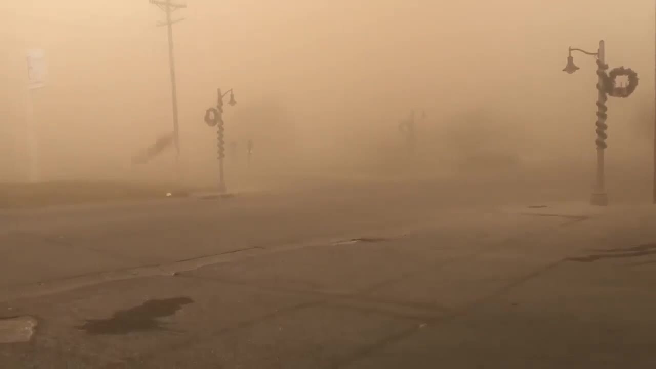 Wind storm looks like Dust Bowl days in Elkhart, Kansas (Video ...