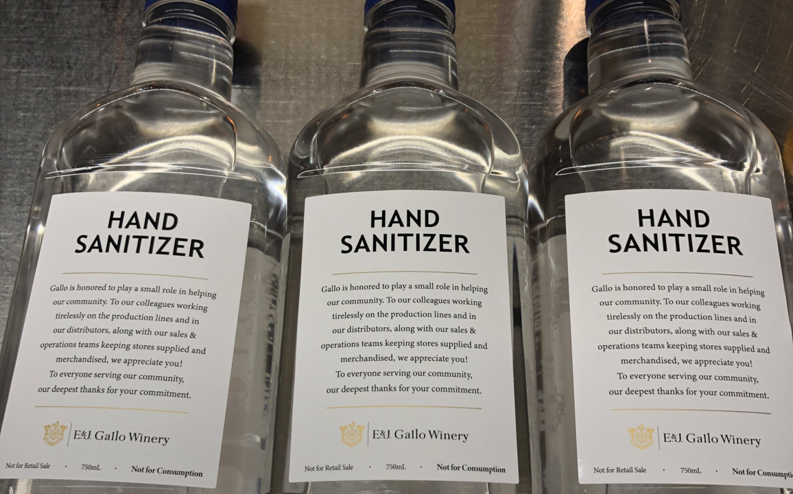 Modesto’s Gallo making hand sanitizer; donates to Stanislaus County to fight COVID-19