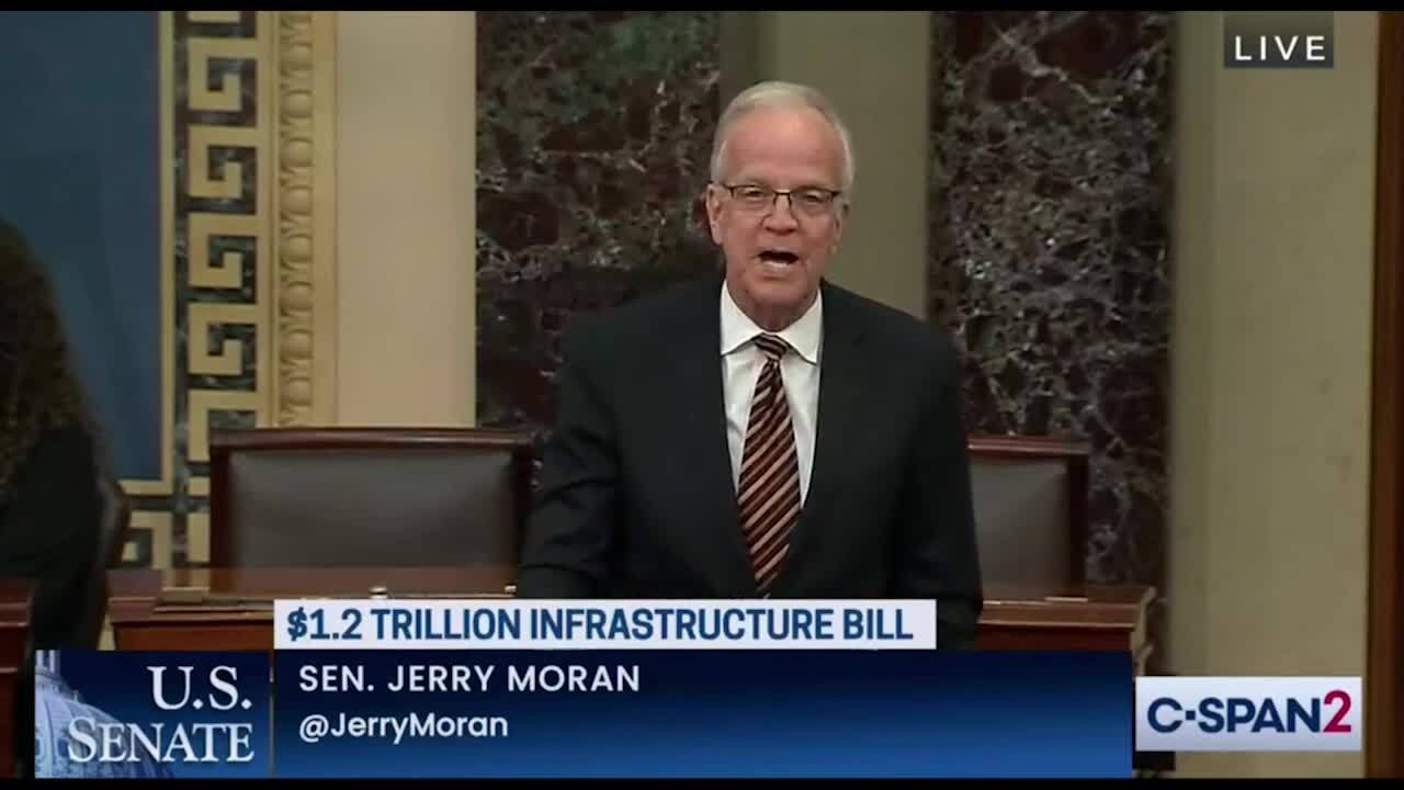 Kansas Sen. Jerry Moran says he’ll vote against infrastructure bill