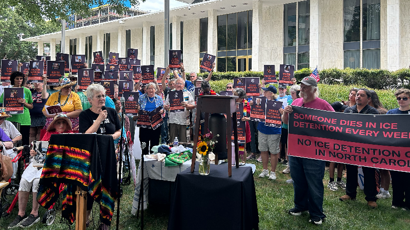 Raleigh protesters condemn ICE activity and detention centers in NC