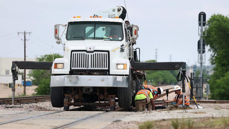 TEXRail train collision with vehicle damages rail in north Fort Worth