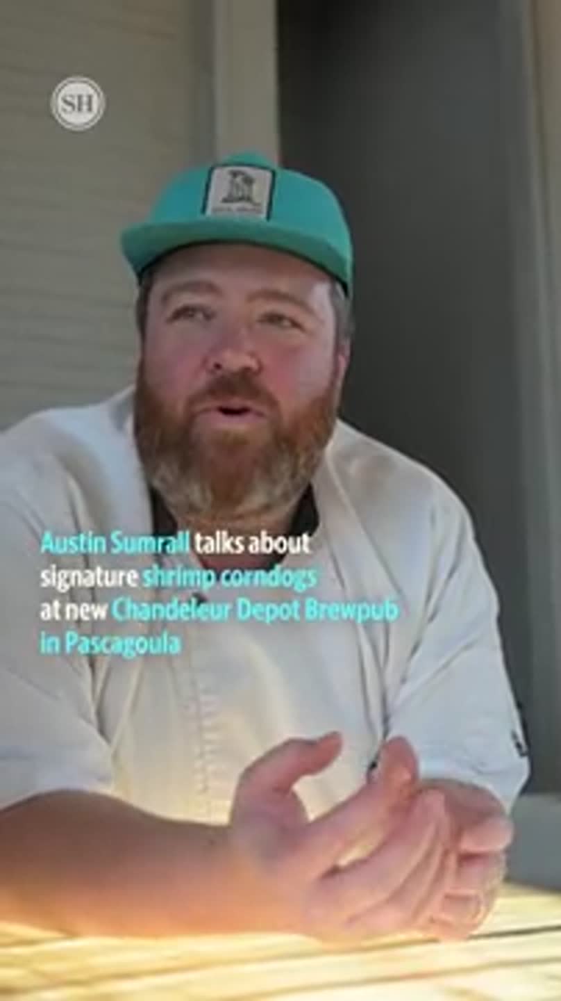 Chef Austin Sumrall talks about signature shrimp corndog featured at his new restaurant