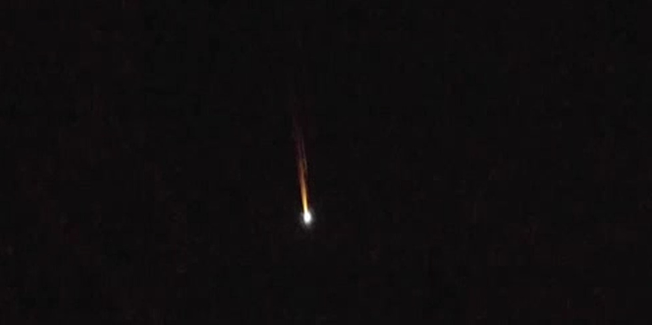 What's that light streaking across the night sky in California?