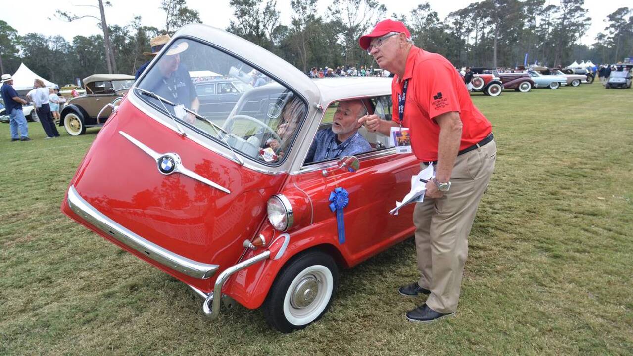 This locally owned tiny car won best of class at the Concours d’Elegance