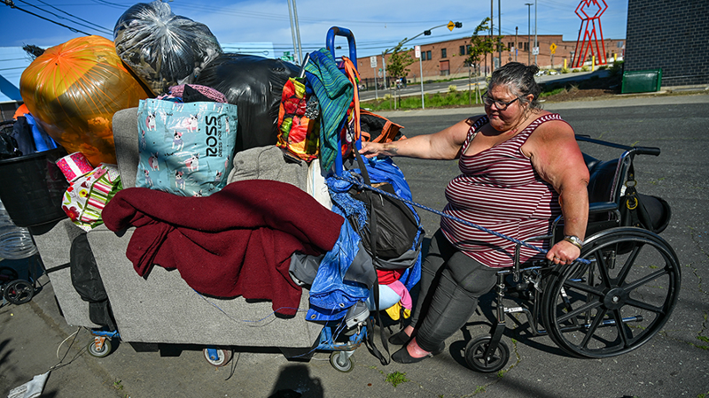 Listen to homeless Sacramento woman in wheelchair describe being swept by city