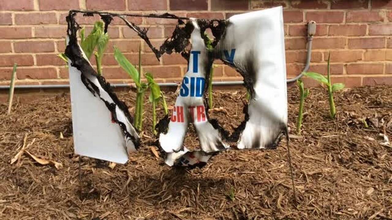 Anti-Trump, pro-immigrant signs burned in Durham neighborhood