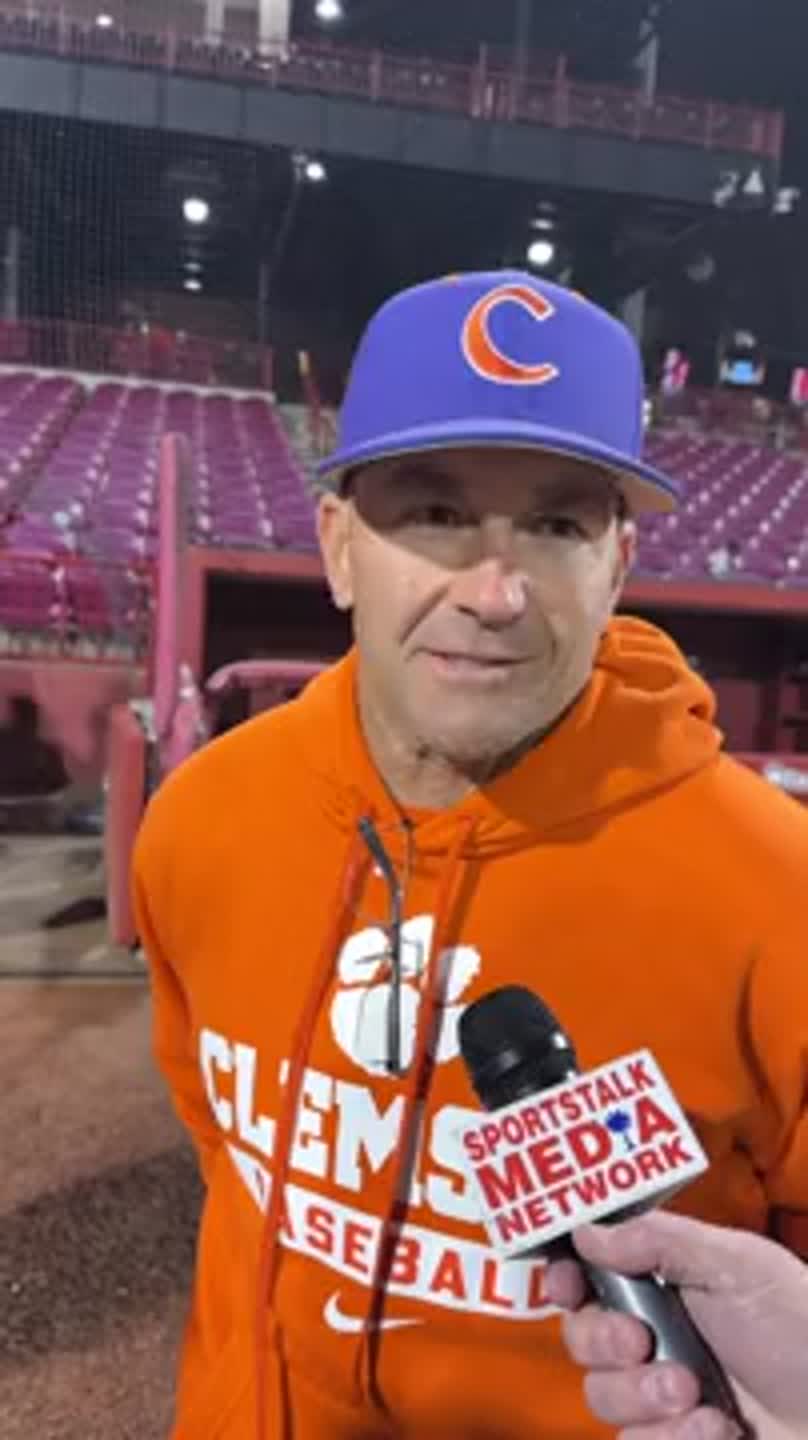 Clemson coach Erik Bakich reacts after Game 1 loss to Gamecocks