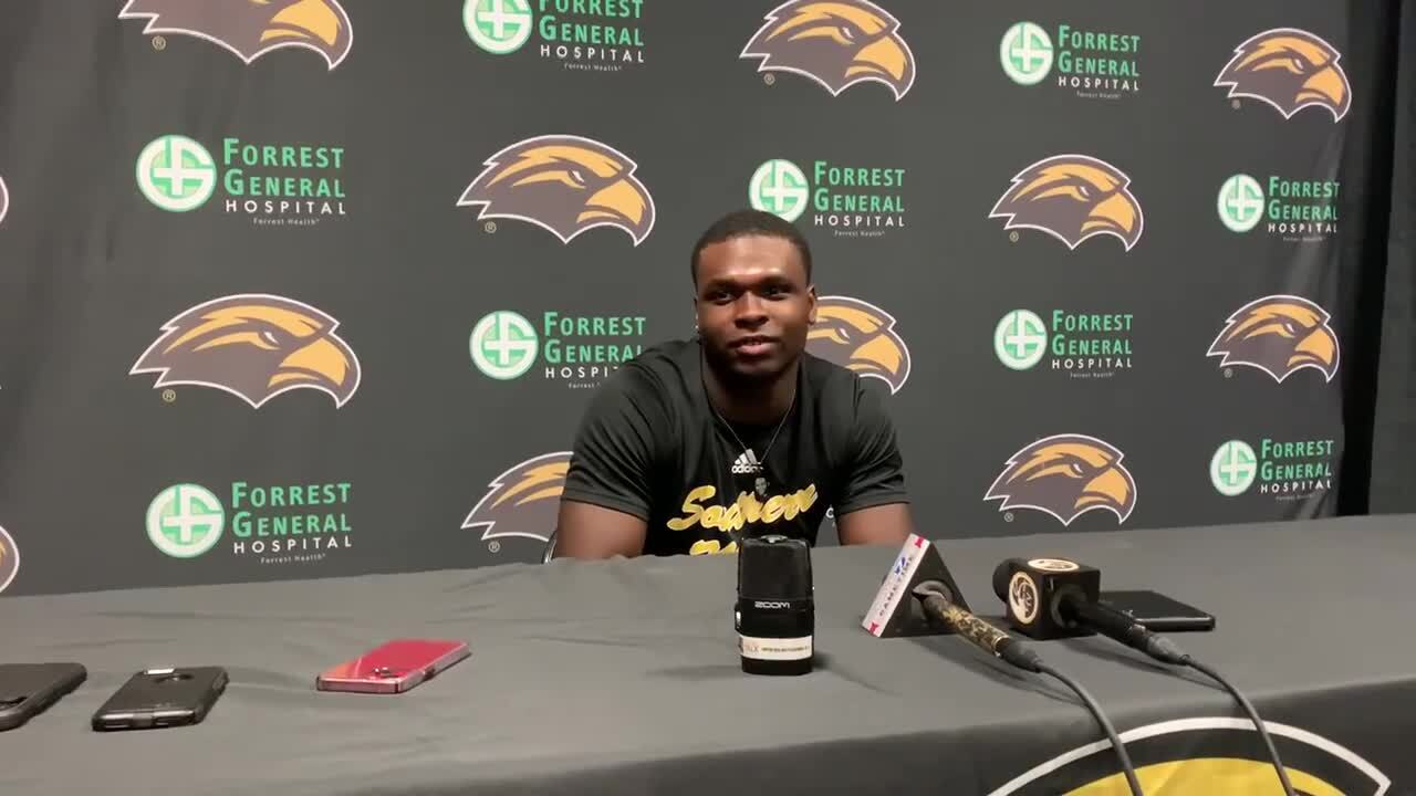Jakarius Caston talks about career day against Northwestern State