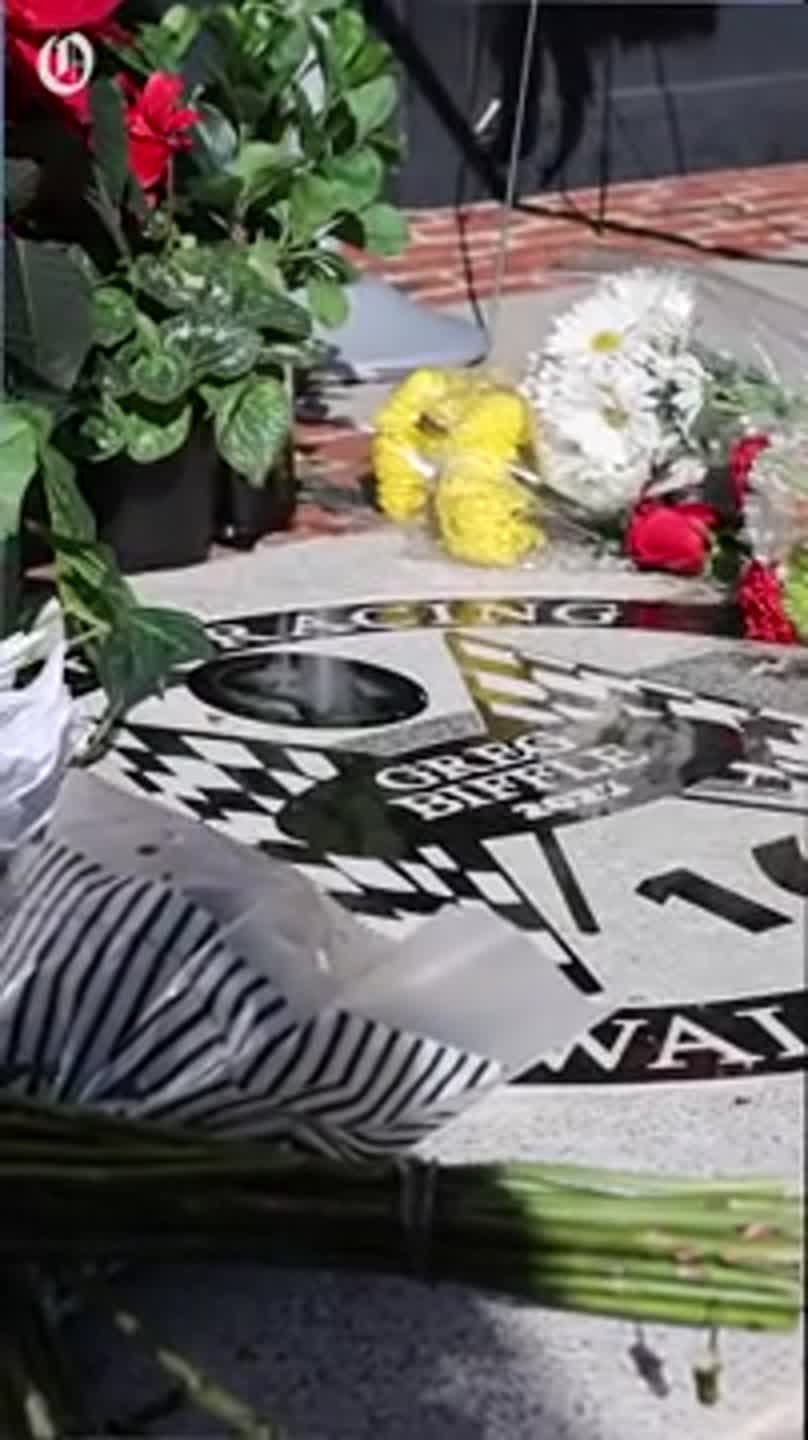 The community remembers Greg Biffle at his NC Auto Racing Walk of Fame marker
