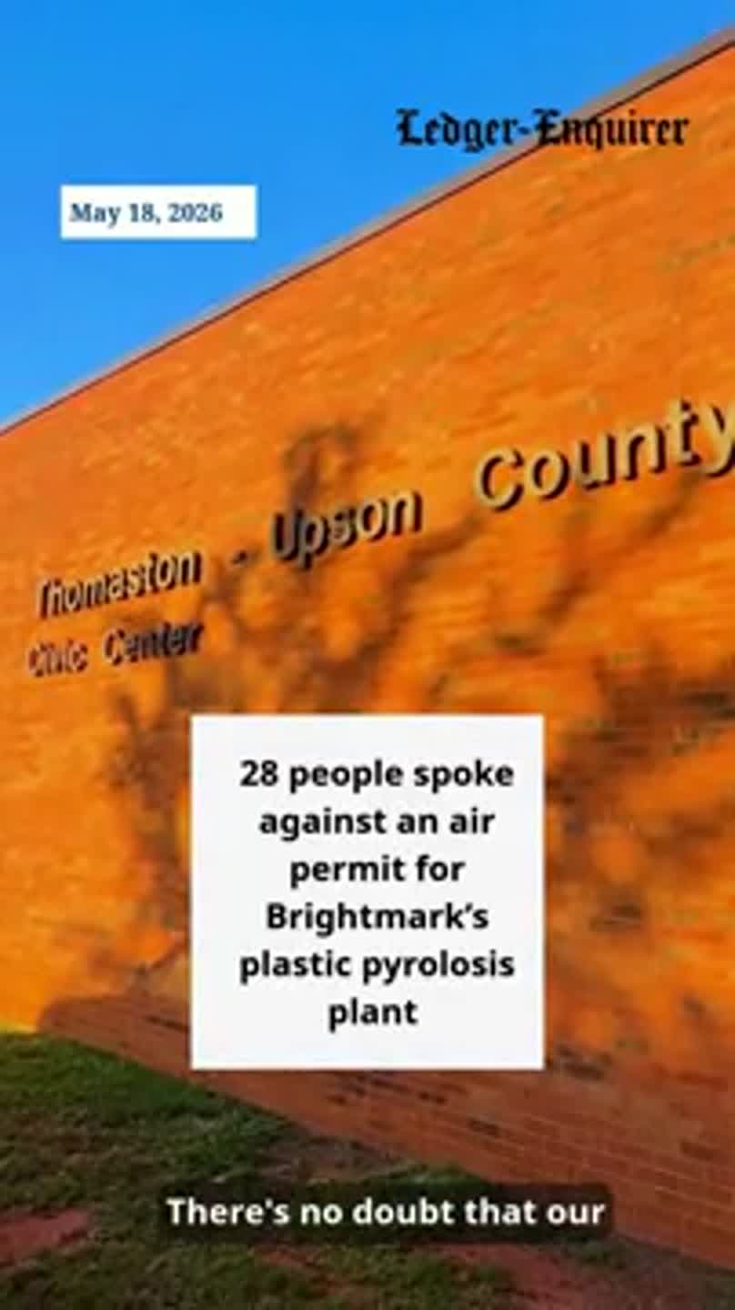 Upson County citizens voice concerns about proposed Brightmark plastic plant