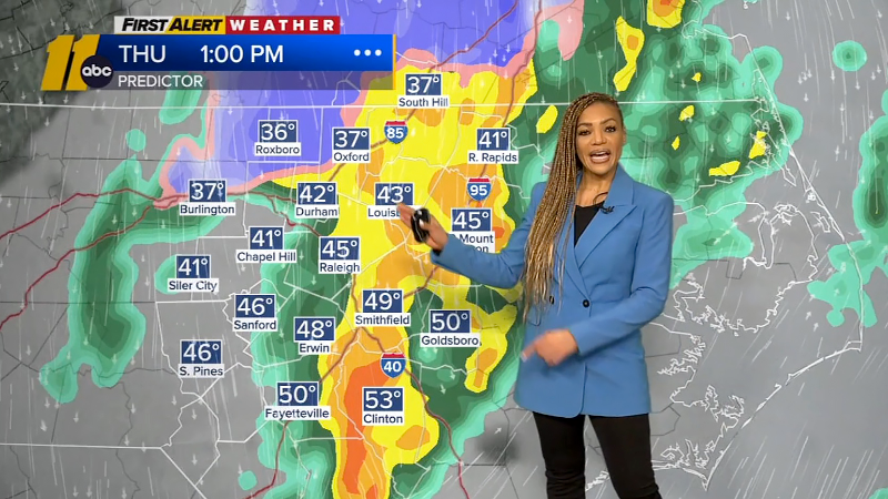 Forecast: Storms, damaging winds and cold plunge in the Triangle today