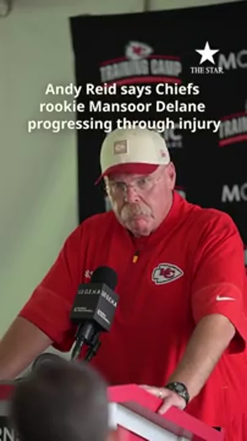 Chiefs rookie Mansoor Delane is progressing through injury, Andy Reid says