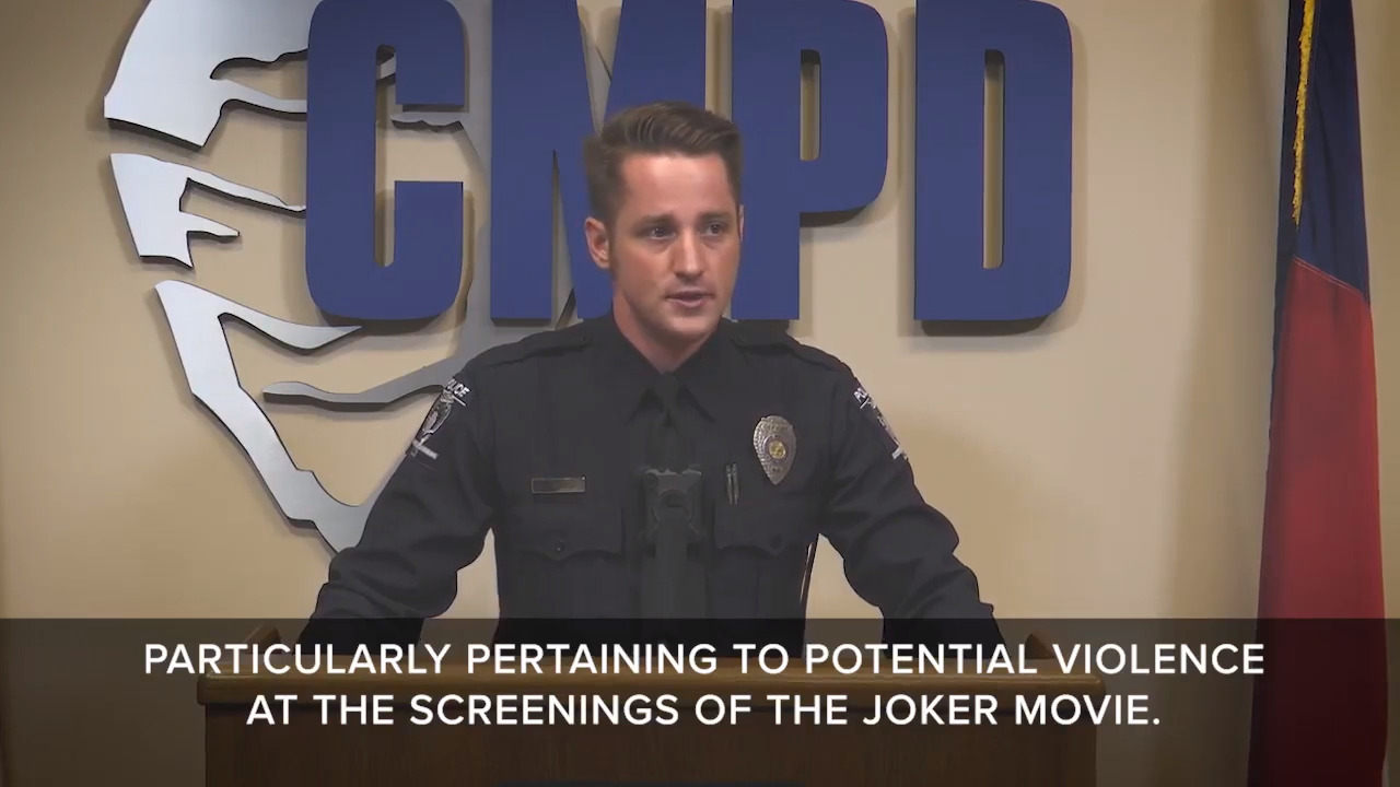 Charlotte-Mecklenburg Police are increasing patrols around theaters for ‘Joker’ movie