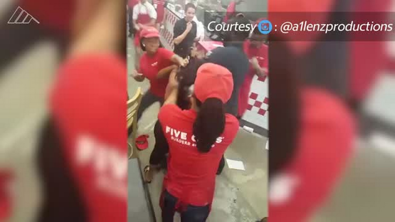 Brawl breaks out between Miami Five Guys workers and unruly guest