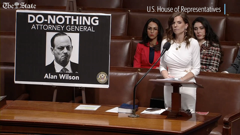 Rep. Nancy Mace accuses Attorney General Alan Wilson of not prosecuting heinous crimes against women