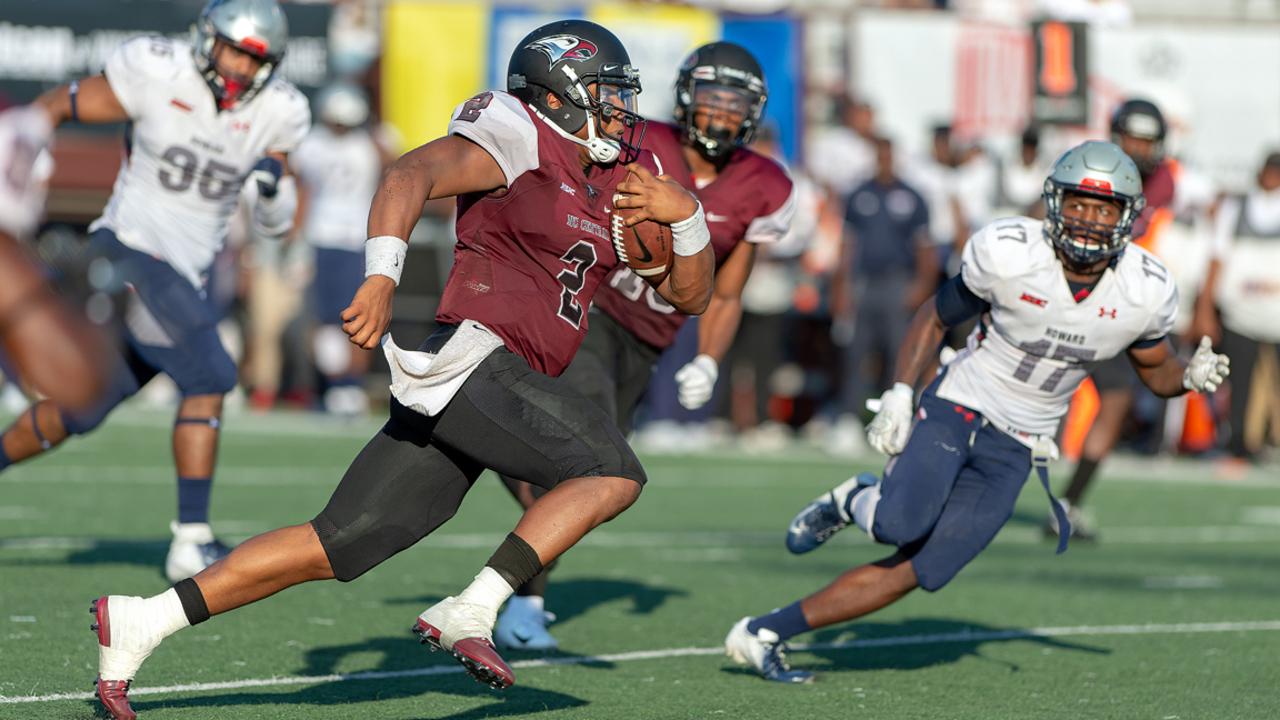 NCCU coach on loss of quarterback Chauncey Caldwell to injury