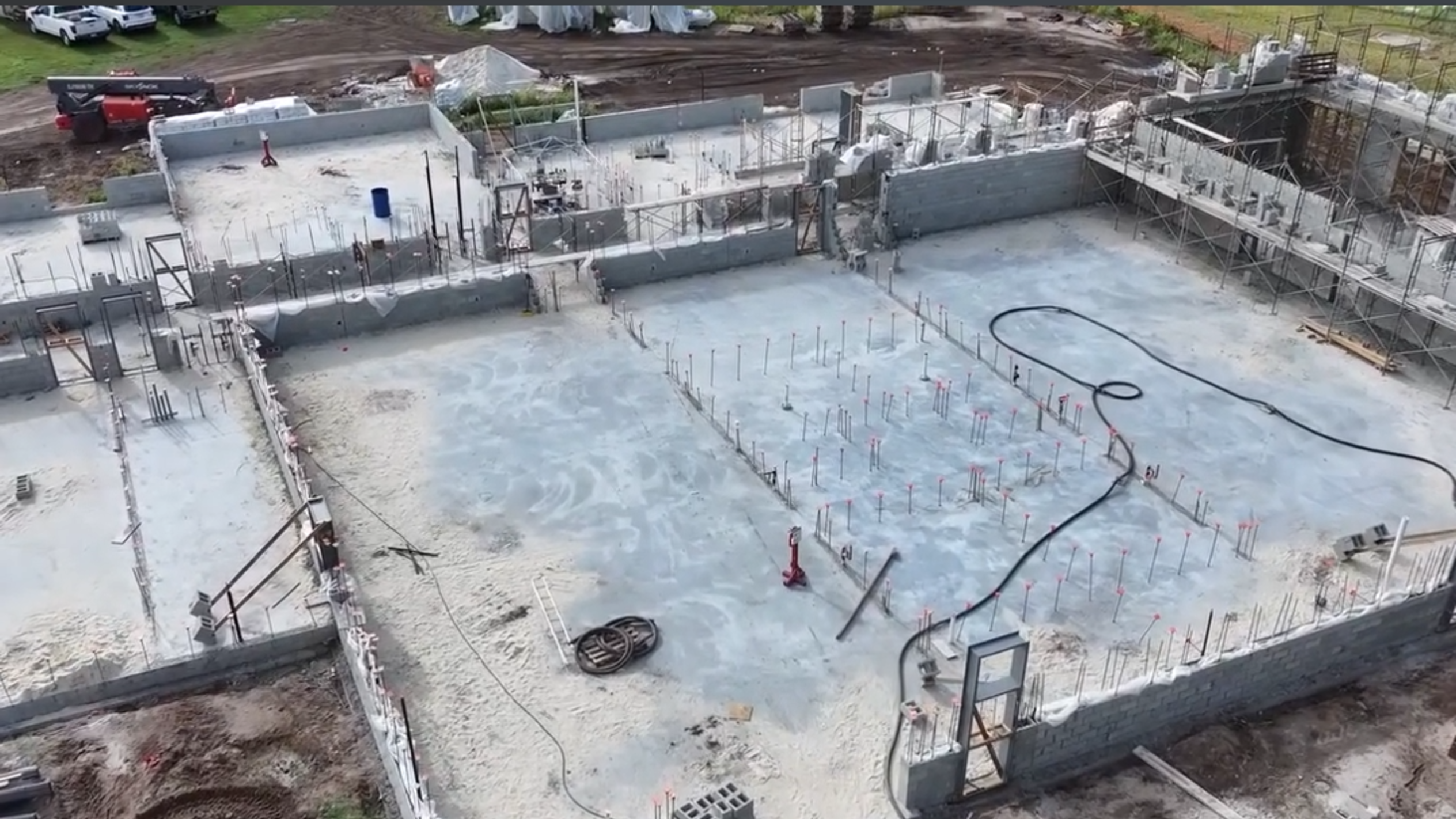 Drone footage shows Bluffton High's career & tech facility under construction