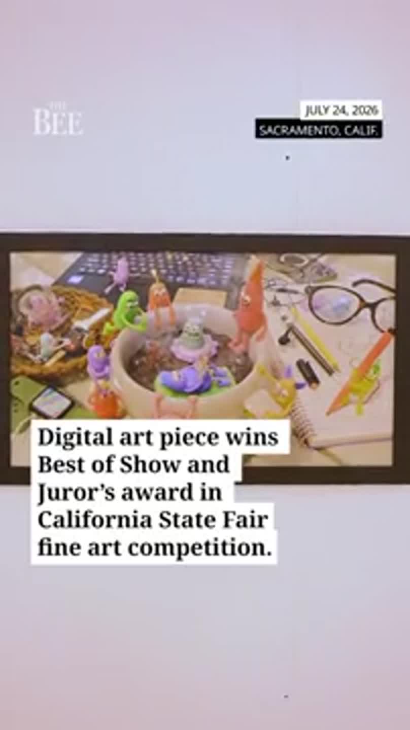 Hear college student discuss winning digital art piece at California State Fair