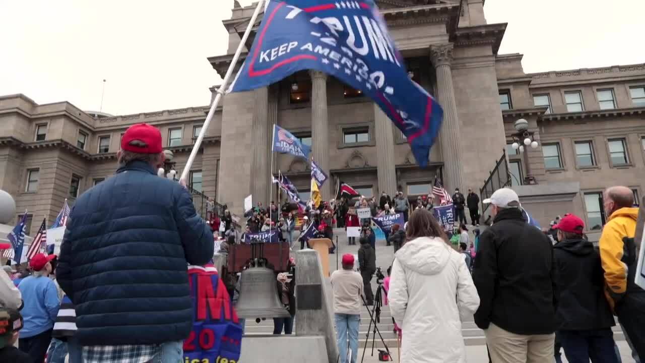Hundreds of Trump supporters protest election results at Idaho ...
