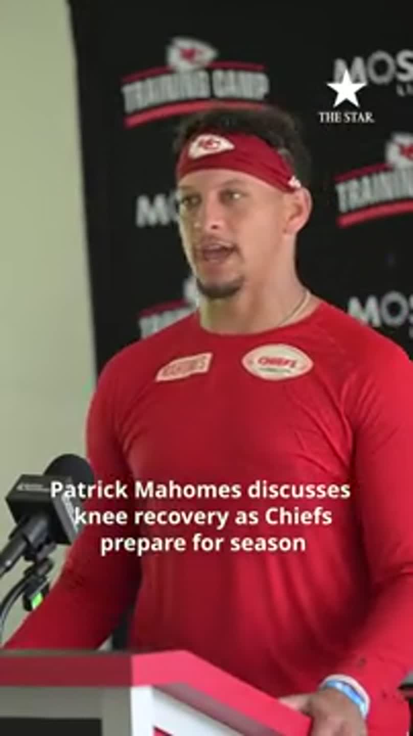 Patrick Mahomes says he's pushing his knee recovery