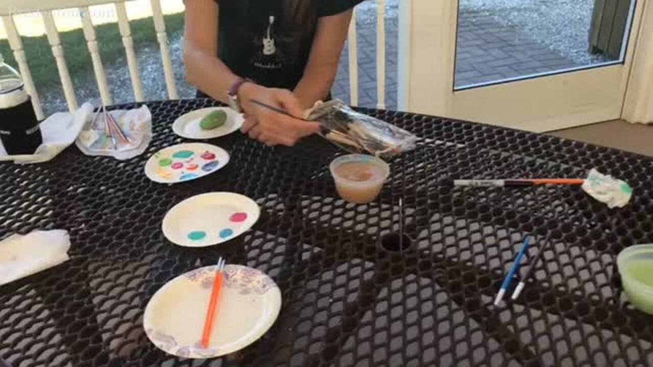 Rock-painting class teaches residents how to paint, hide and find natural pieces of artwork