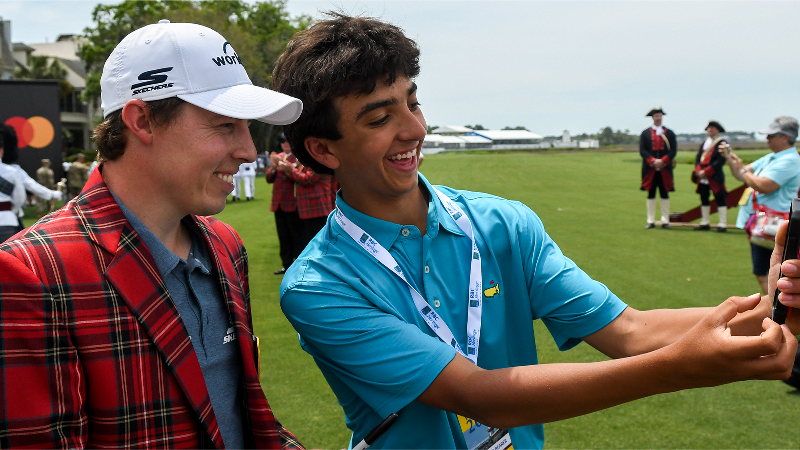 Fresh from Masters, defending champ Matt Fitzpatrick with tee shot on Hilton Head