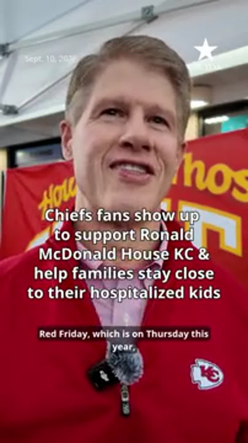 Chiefs fans show up  to support Ronald McDonald House KC & help families stay close to their hospitalized kids