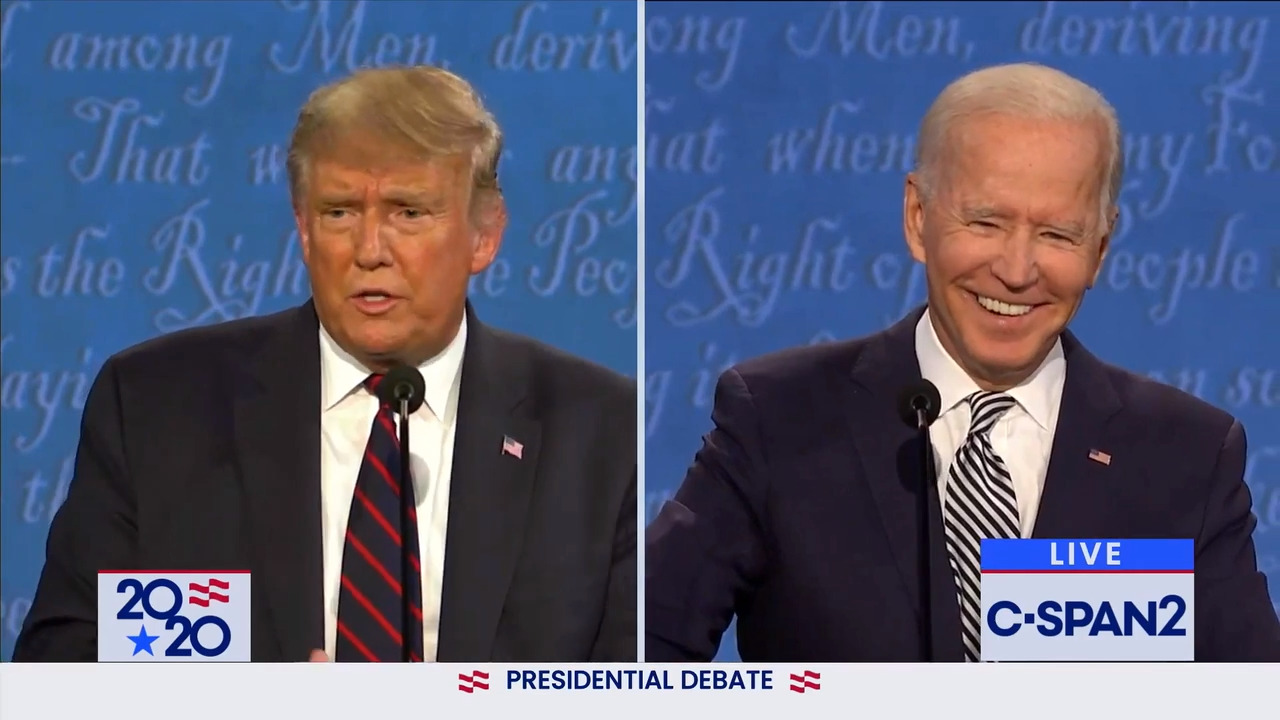 Joe Biden laughs his way through the first presidential debate