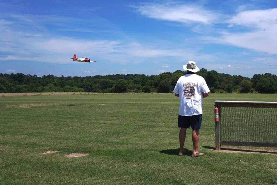 Hear the roar of a souped-up radio-controlled plane