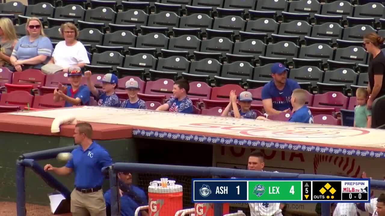 Baby Shark dance break during Lexington Legends game