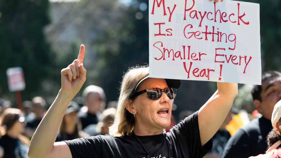 Watch as Natomas and Twin Rivers' unions march together during strikes