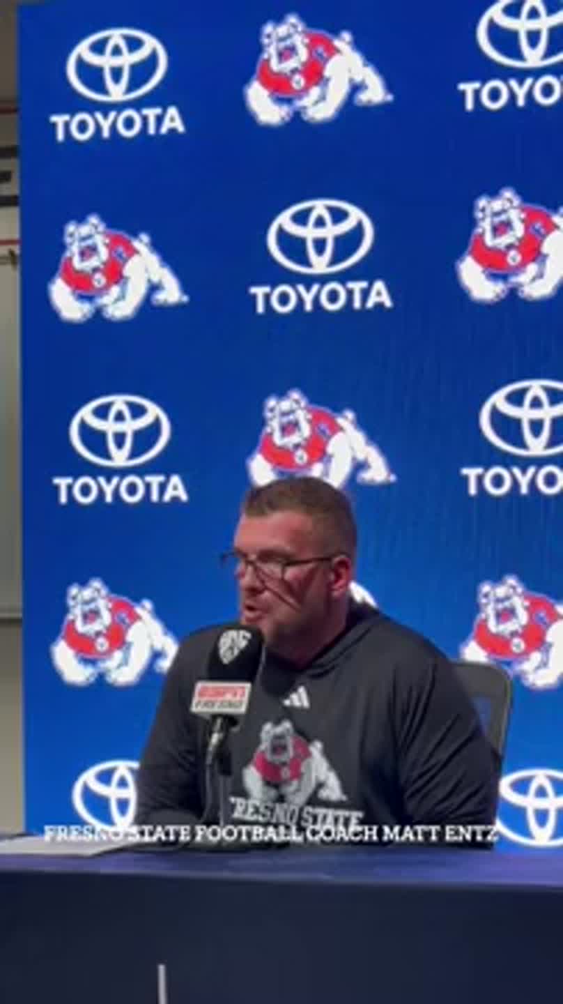 Fresno State football coach Matt Entz talks USC