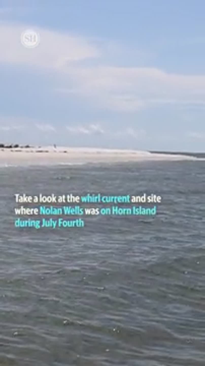 See the site where Nolan Wells was on Horn Island on Fourth of July