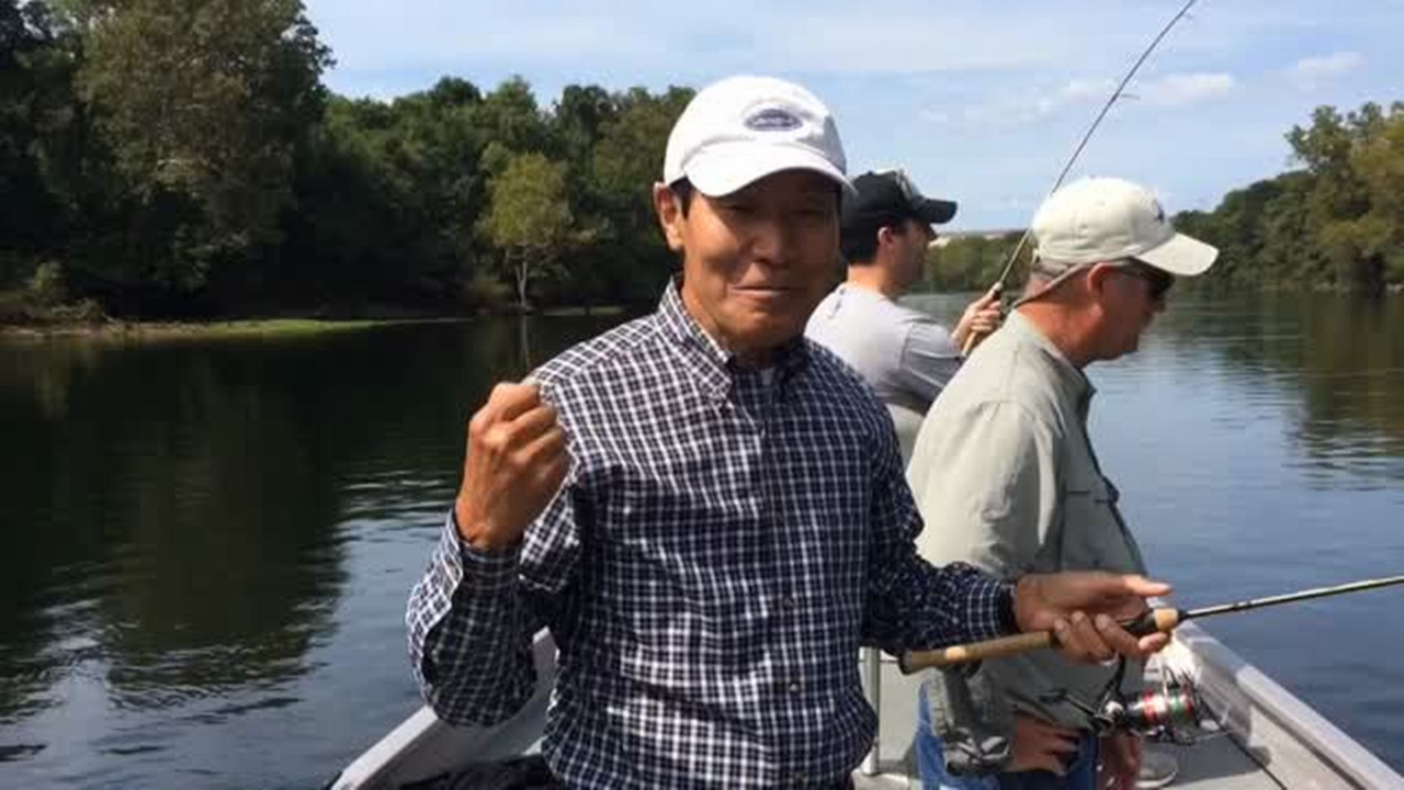 Trout fishing with Shoji