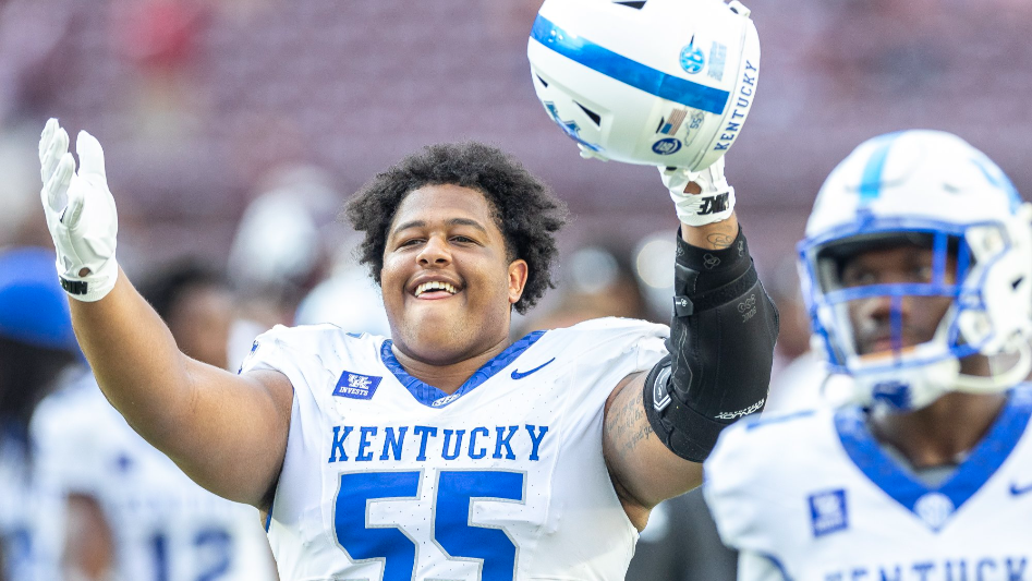 Kentucky fans celebrate football win over Texas A&M