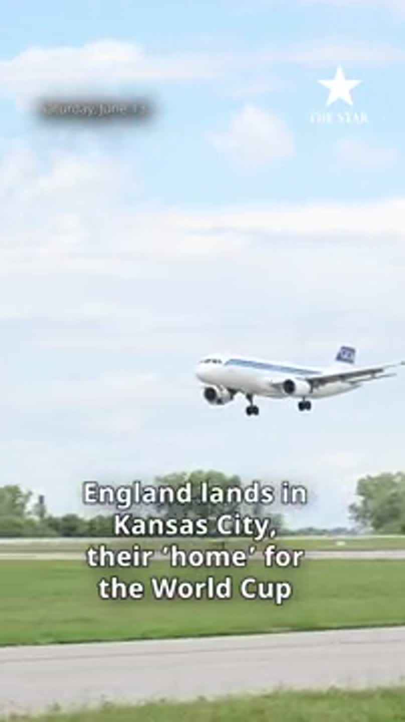England lands in Kansas City, their 'home' for the World Cup