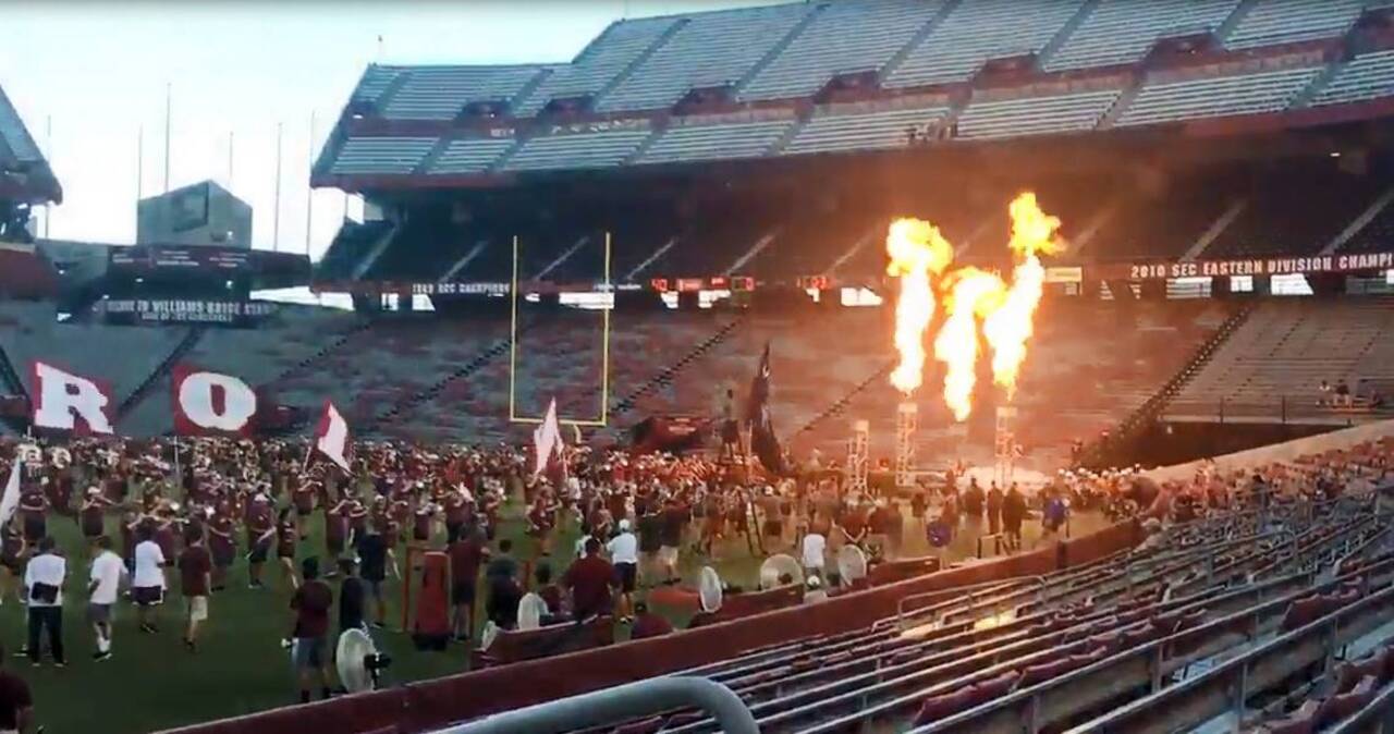 See South Carolina’s new fire-filled ’2001’ entrance