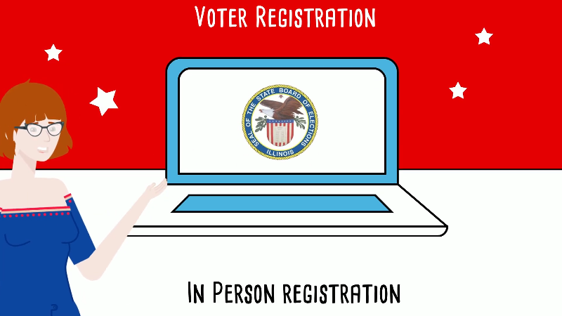 Voter registration: In person registration in Illinois