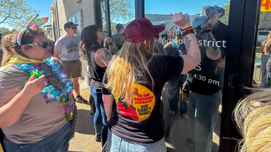 See sit-in of Twin Rivers school district parents and supporters at admin offices