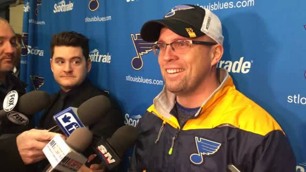 Yeo ready to make Blues debut on Bob Plager jersey retirement night