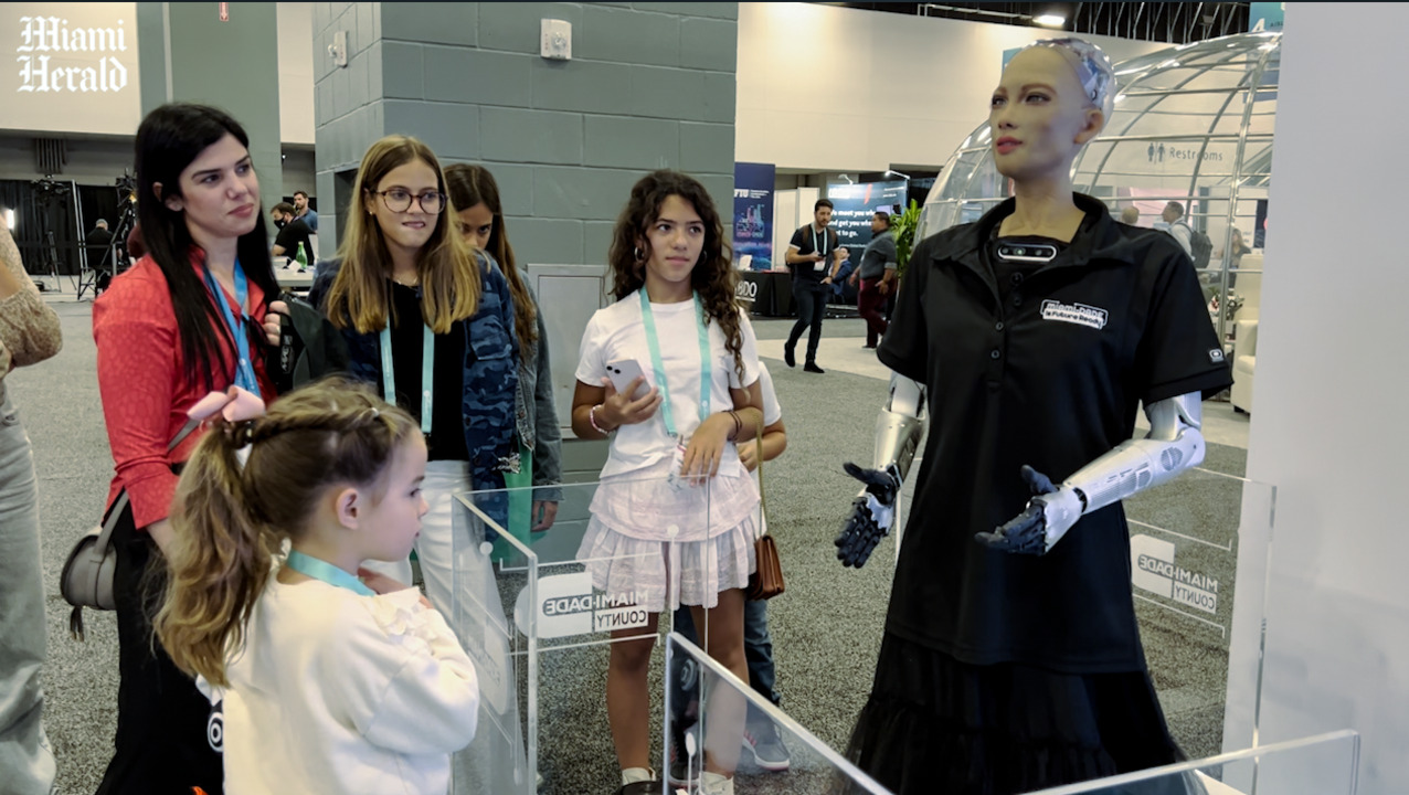 Miami-Dade gets ready for the future with Sophia, a new AI robot
