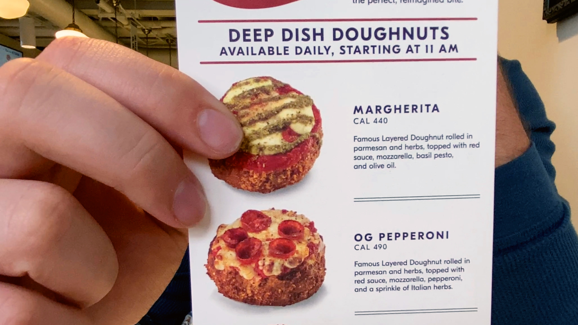 Where can you get a doughnut topped like a pizza?