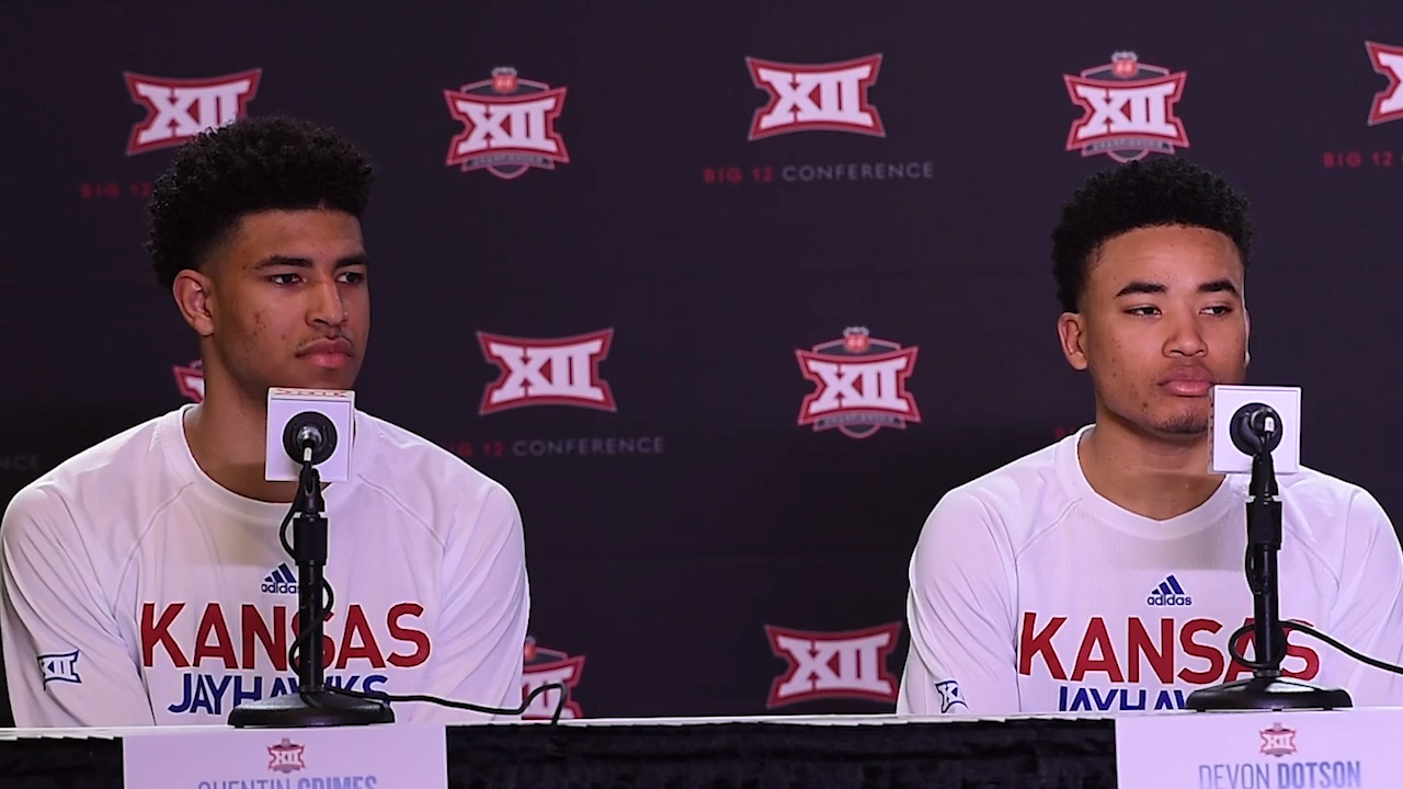 KU freshman Quentin Grimes andDevon Dotson talk about loss to Iowa State
