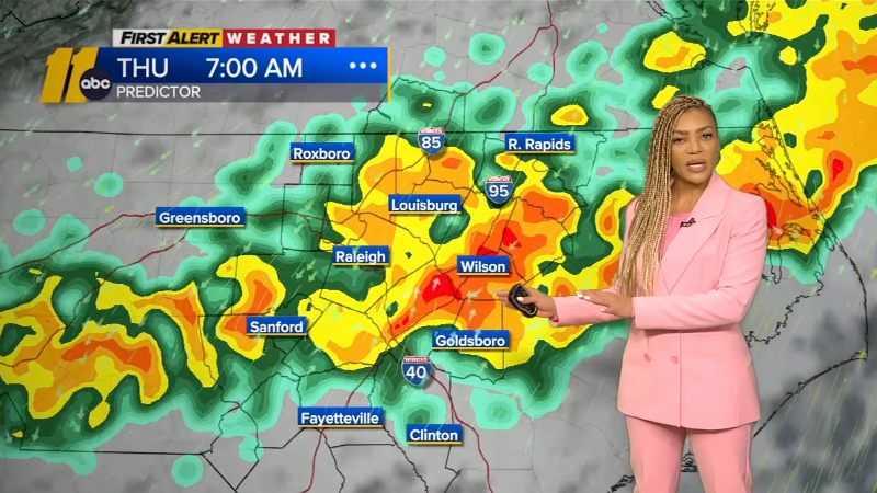 Forecast: Storm threat continues through Thursday across central North Carolina